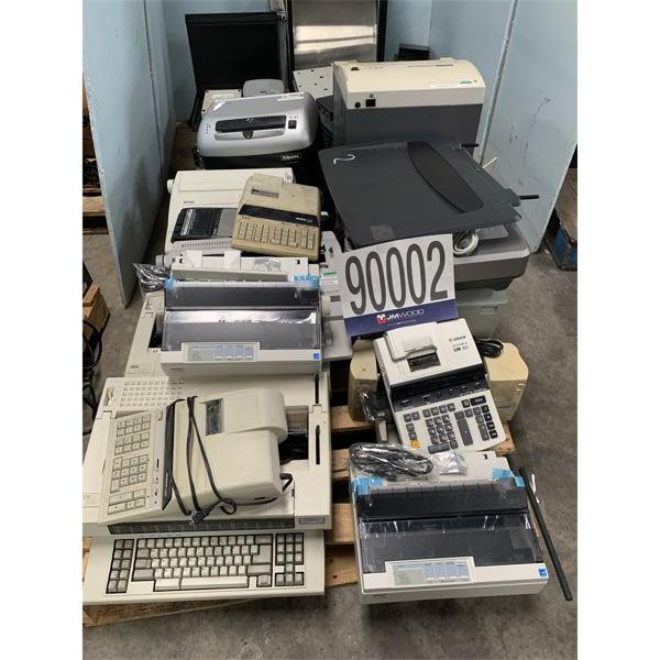 TYPEWRITERS, PRINTERS, NETWORK SWITCHES, NETWORK SECURITY APPLIANCES, SHREDDERS, NETWORK MEDIA CONVE