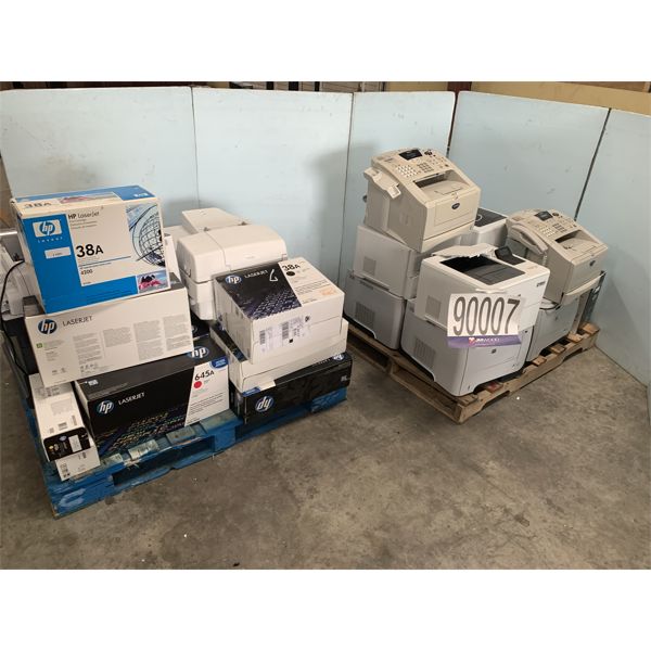 PRINTERS, FAX MACHINES, PRINTER CARTRIDGES, Selling Offsite: Located in Mobile, AL