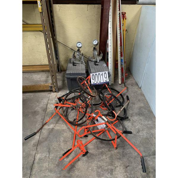 DISTANCE MEASURING WHEELS, TRIPOD, AIR ENTRAINMENT METERS, Selling Offsite: Located in Mobile, AL