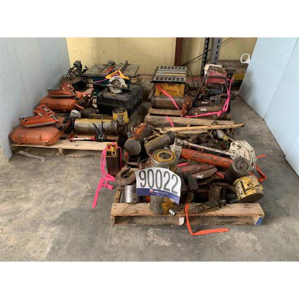 HYDRAULIC JACKS, PNEUMATIC NEEDLE SCALER, LOAD BINDER, HAMMER DRILLS, IMPACT WRENCH, CUTTING TORCH, 