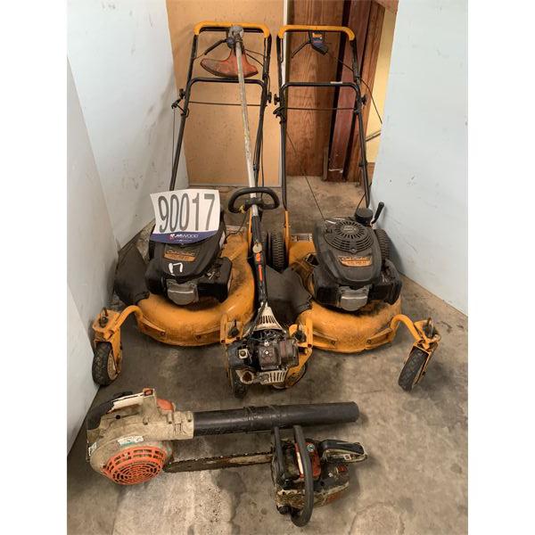CHAIN SAW, GRASS BLOWER, GRASS TRIMMER, LAWN MOWER, Selling Offsite: Located in Mobile, AL