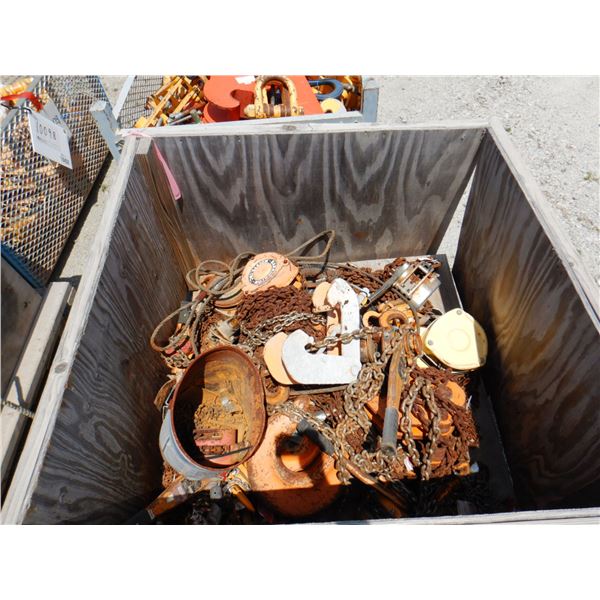 CHAIN FALLS, WIRE ROPE SLINGS, BEAM CLAMPS