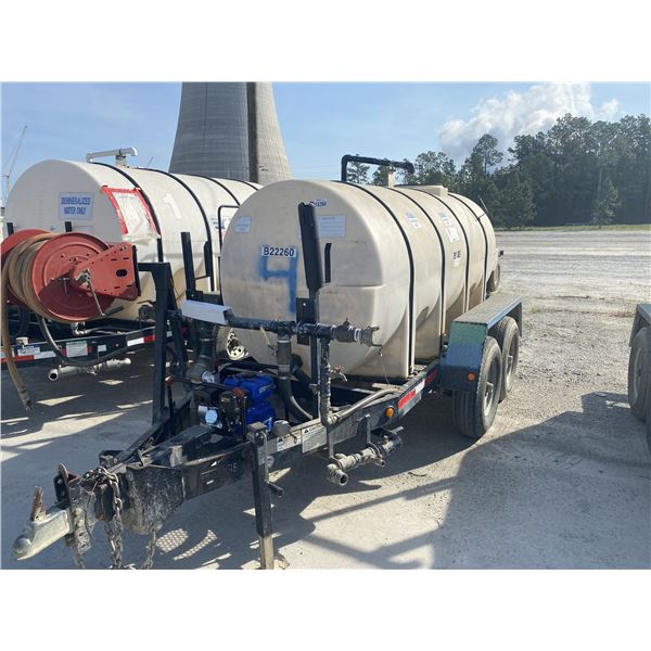 2012 WYLIE & SON 1,000 GALLON Water Tank Trailer