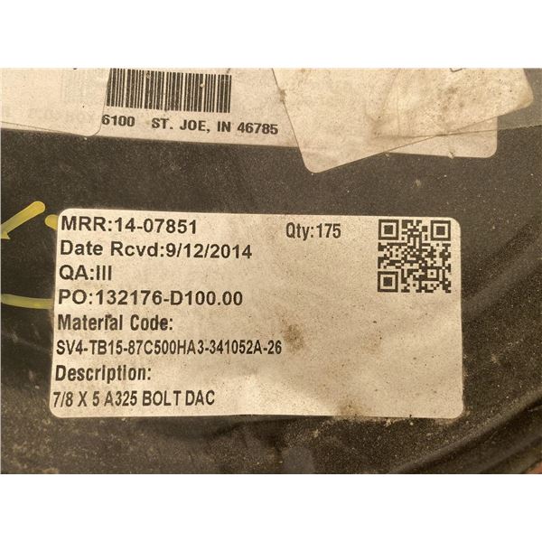 7/8" x 5" A325 BOLTS