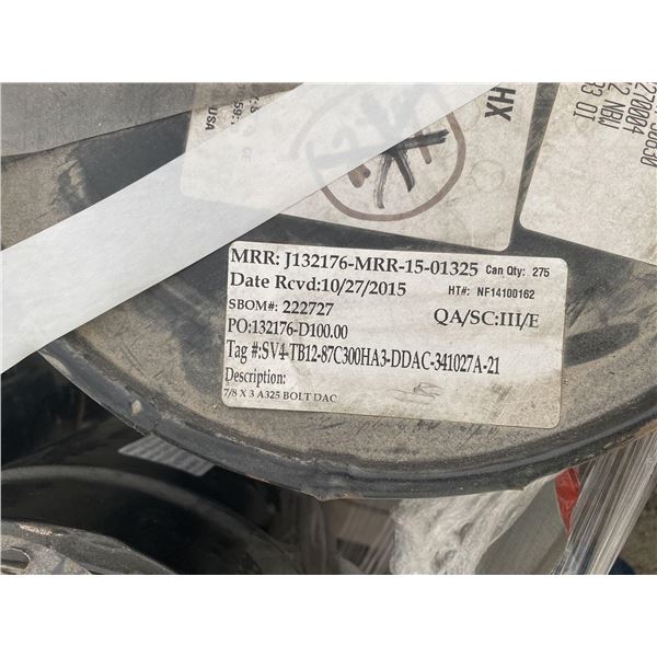 7/8" x 3" A325 BOLTS