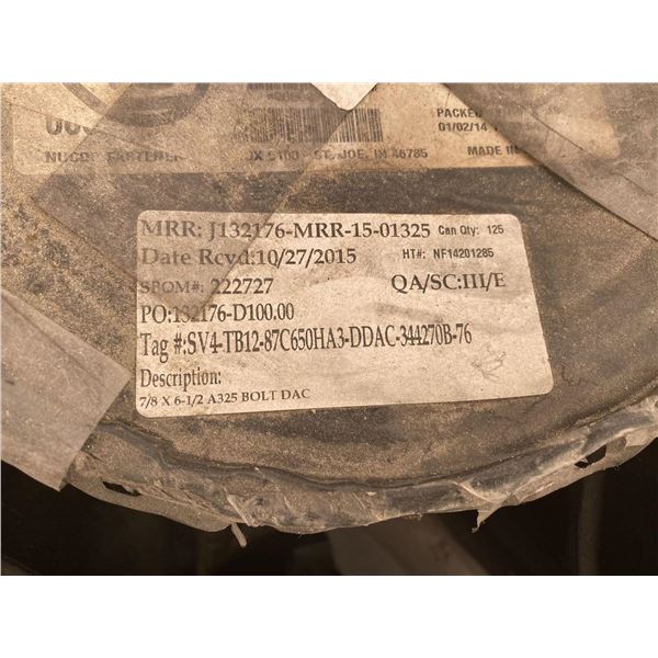 7/8" x 6-1/2" A490 BOLTS