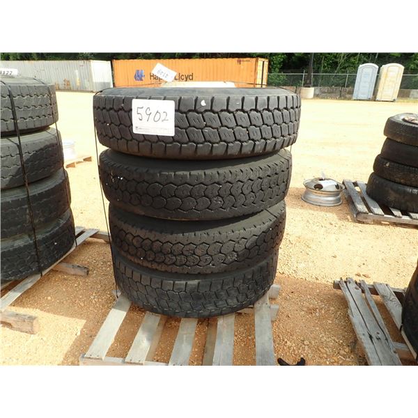 (4) 11R22.5 TIRES & RIMS (A2)