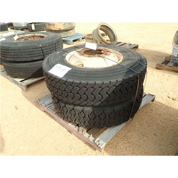 (2) 11R22.5 TIRES & RIMS (A2)
