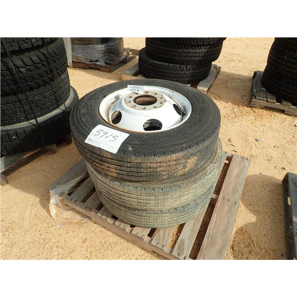 (2) PALLETS OF TIRES & RIMS, 3 PER PALLET, 65618R19.5