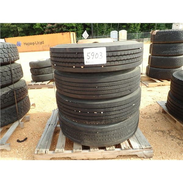 (4) 10R22.5 TIRES & RIMS (A2)
