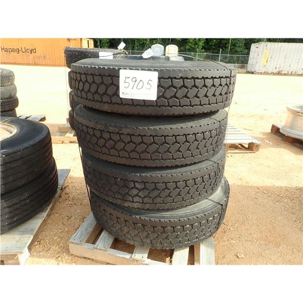 (4) 11R22.5 TIRES & RIMS (A2)