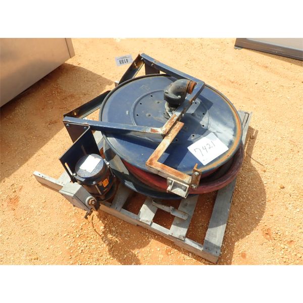 HANNEY HOSE REEL W/HOSE & 12 VOLT DRIVE MOTOR (B9)