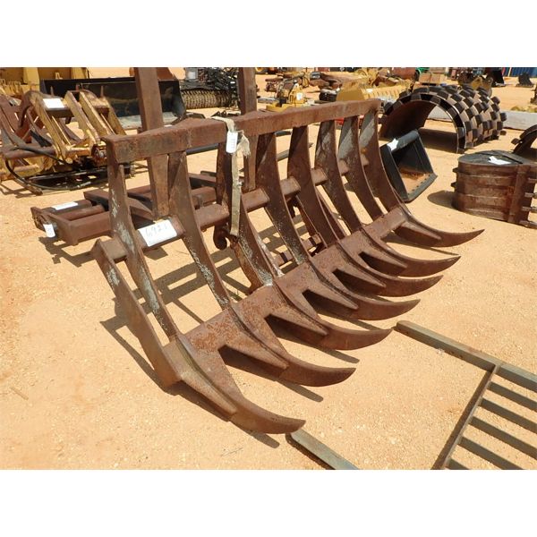 96" QUICK COUPLER ROOT RAKE, FITS WHEEL LOADER (B6)