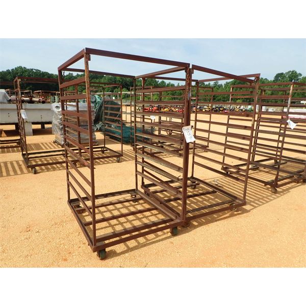 (2) METAL ROLL AROUND STORAGE RACKS (B9)