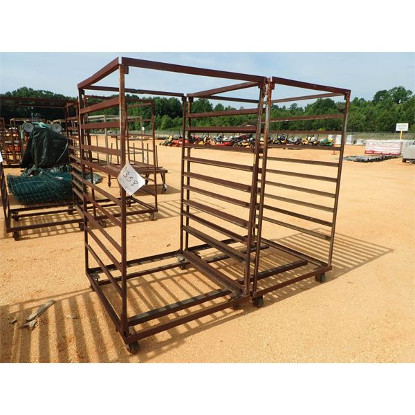 (2) METAL ROLL AROUND STORAGE RACKS (B9) - J.M. Wood Auction Company, Inc.