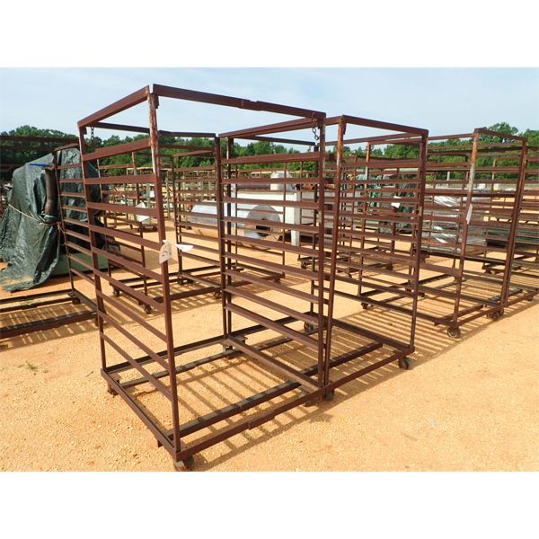 (2) METAL ROLL AROUND STORAGE RACKS (B9) - J.M. Wood Auction Company, Inc.
