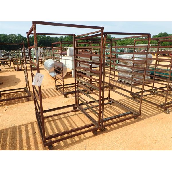 (2) METAL ROLL AROUND STORAGE RACKS (B9)
