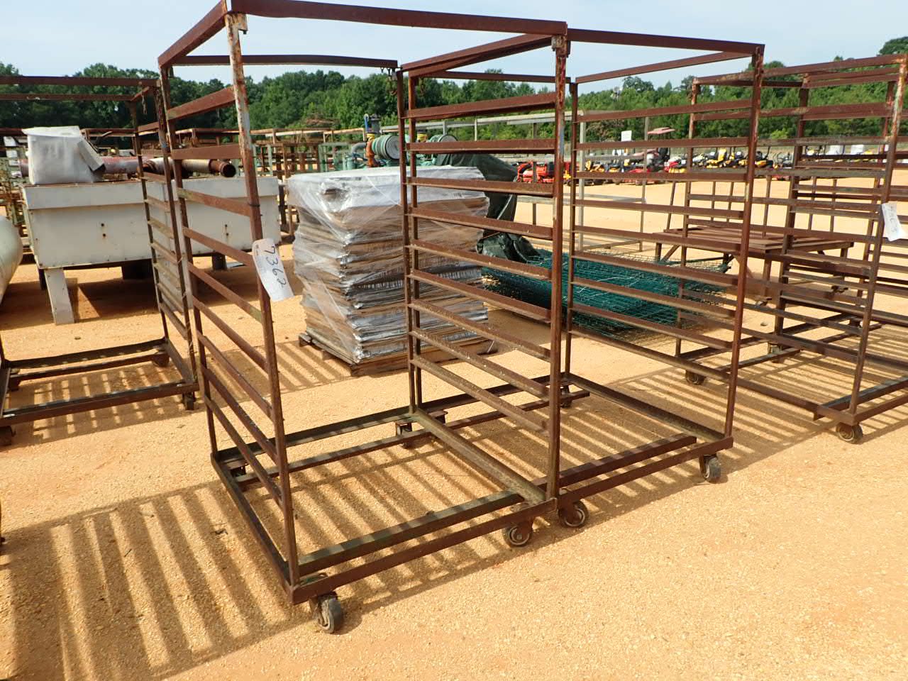 (2) METAL ROLL AROUND STORAGE RACKS (B9) - J.M. Wood Auction Company, Inc.