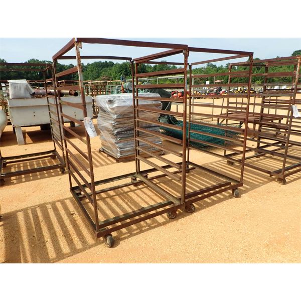 (2) METAL ROLL AROUND STORAGE RACKS (B9)