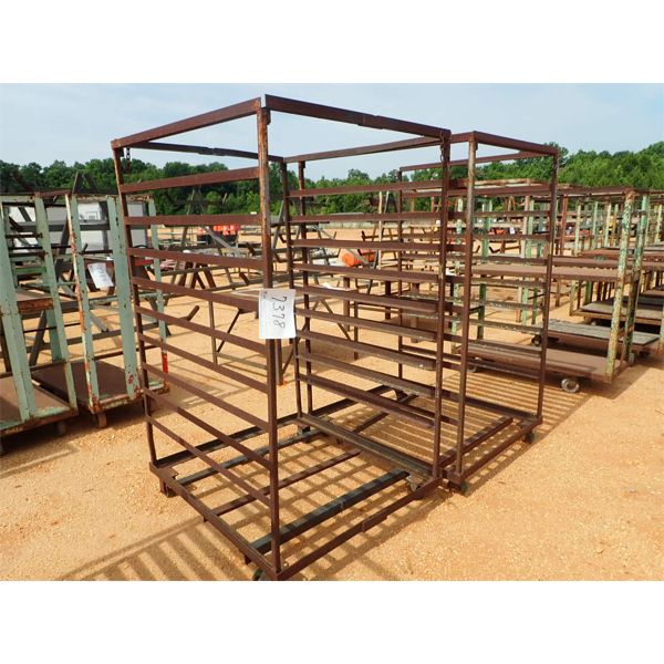 (2) METAL ROLL AROUND STORAGE RACK (B9)