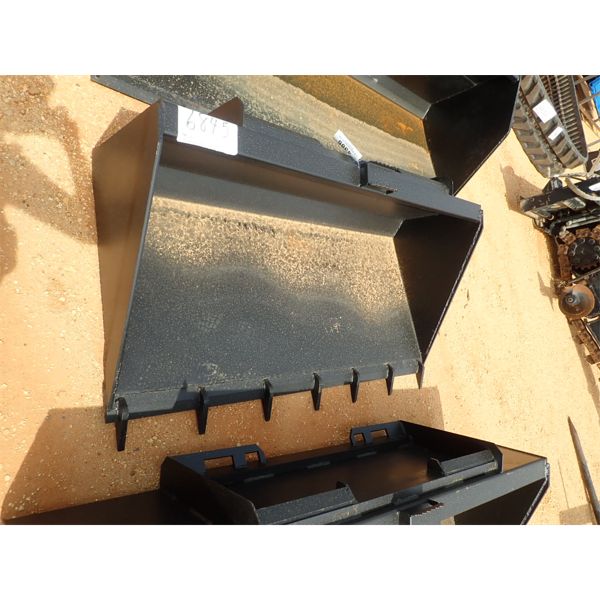 66" Bucket w/teeth, fits skid steer loader (B-5)