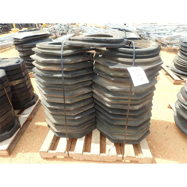 (1) PALLET SAFETY CONE/BARREL WEIGHTS (B9)