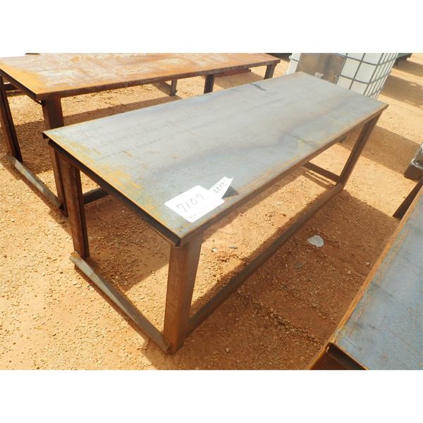 30" X 90" STEEL WORK BENCH W/10 GA TOP (B7)