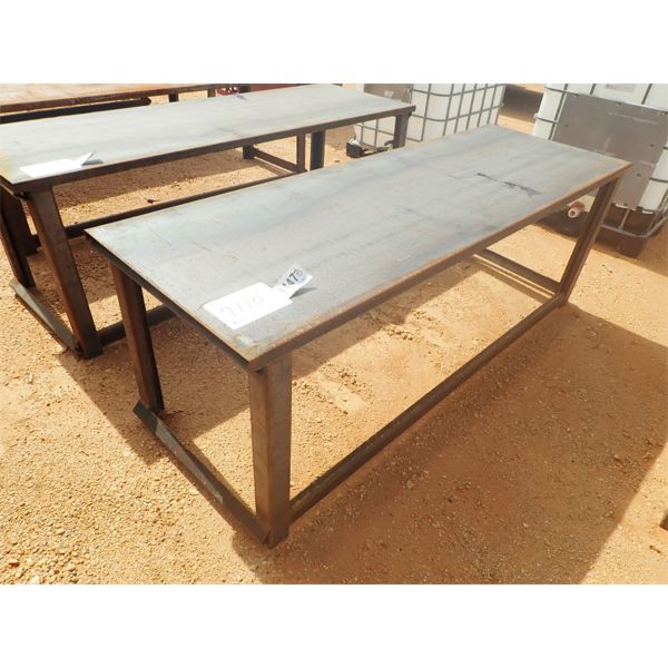 30" X 90" STEEL WORK BENCH W/10 GA TOP (B7)