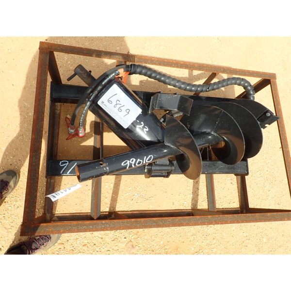 HYD AUGER W/1 BITS , fits skid steer loader (B5)