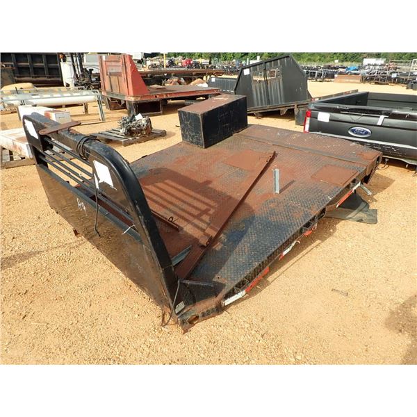 92" X 10' FLAT TRUCK BED W/HEADACHE RACK & TOOL BOX (A1)