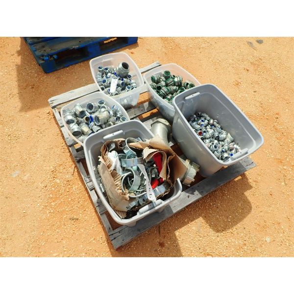 (1) PALLET MISC SIZE/TYPE ELECTRICAL CONDUIT FITTING (B9)