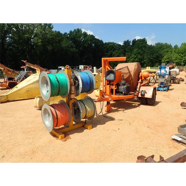 UTILITY EQUIPMENT SERVICE ACSR WIRE/CABLE TUGGER, 4' drum, w/rope, S/A dual wheels, gas engine(B-2)