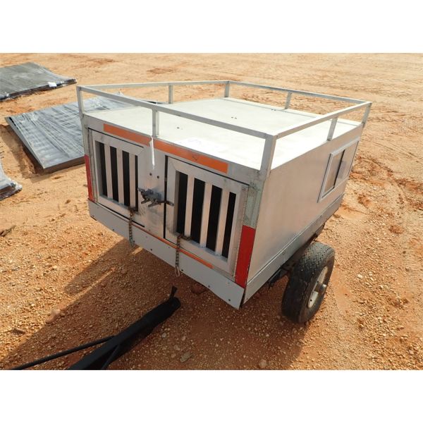 ALUM TOWABLE/PULL BEHIND DOG BOX, 40"W X 48"L (C6)