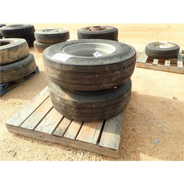 (2) 11R22.5 TIRES & RIMS