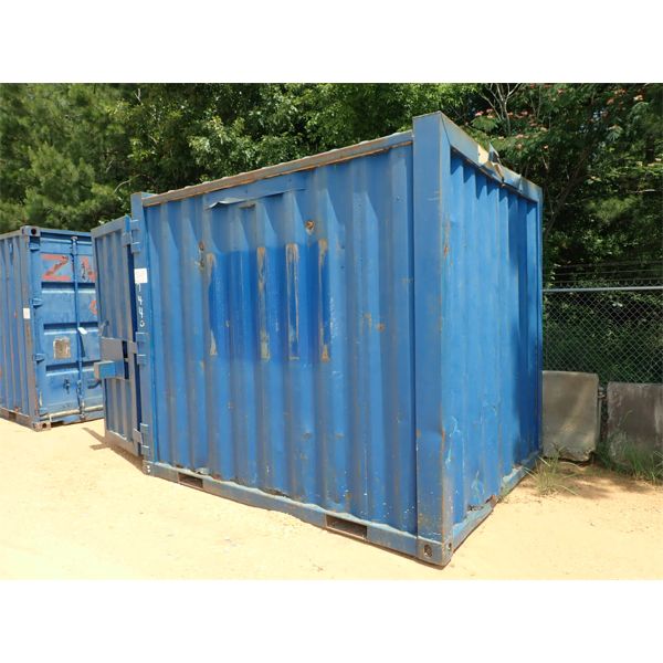 8' X 10' STEEL SHIPPING CONTAINER W/SAFETY BARRIER (B7)