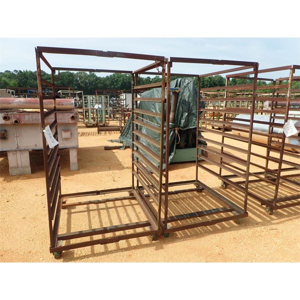 (2) METAL ROLL AROUND STORAGE RACKS (B9)
