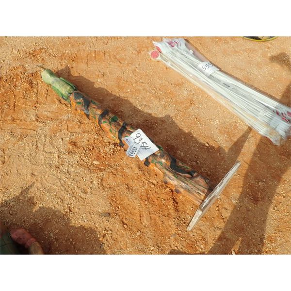 WOODEN PARROT TOTEM POLE, 5'