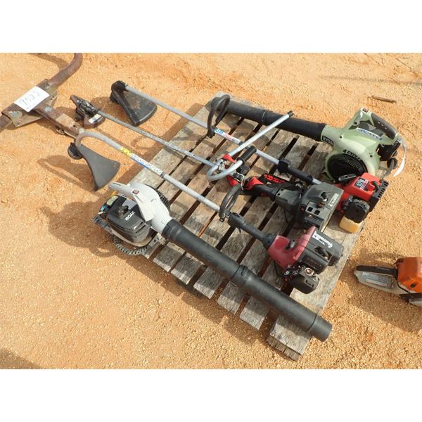(1) PALLET WEED EATER & BLOERS GAS ENGINE (C8)