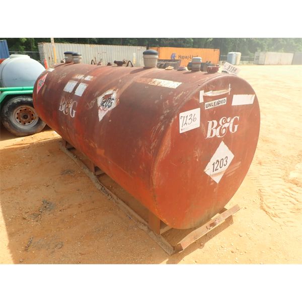FUEL TANK (GAS) ON SKIDS, 940 GAL EST