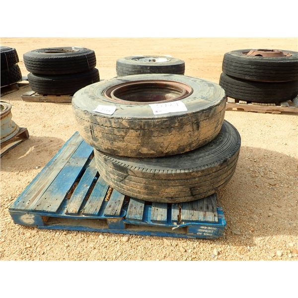 (2) 11R22.5 tires & rims (A-2)