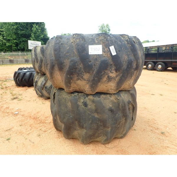 (2)35.5X32 TIRES & RIMS (A-4)