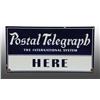 Image 1 : Porcelain Postal Telegraph Large Flange Sign.