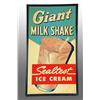 Image 1 : Embossed Tin Sealtest Giant Milk Shake Sign.