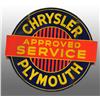 Image 1 : Porcelain Chrysler-Plymouth Approved Service Sign.