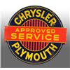 Image 2 : Porcelain Chrysler-Plymouth Approved Service Sign.