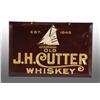Image 1 : Celluloid J.H. Cutter Whiskey Sign.