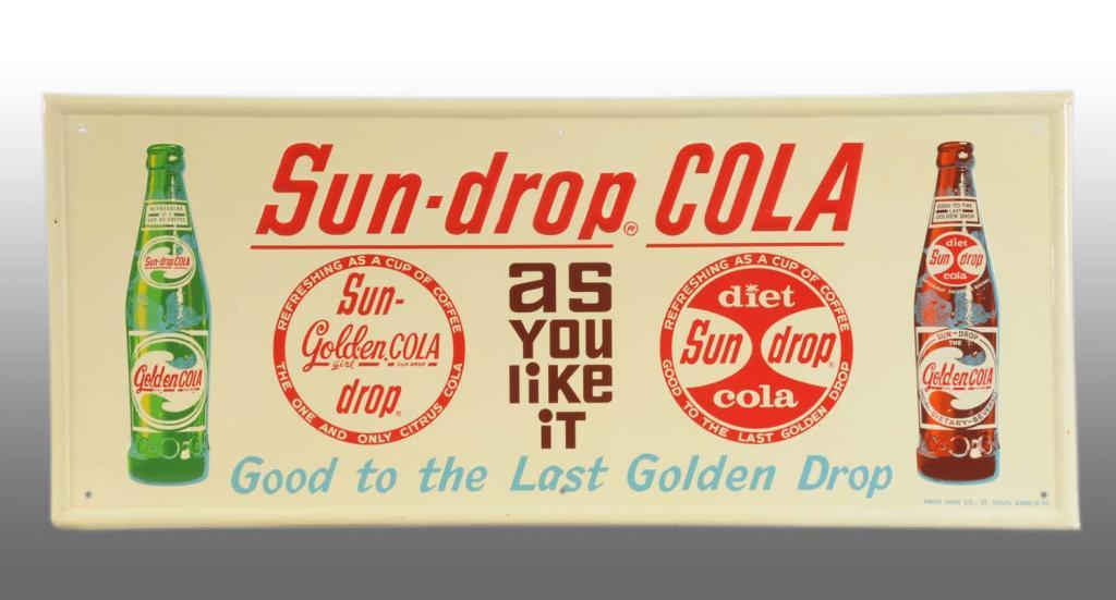 Embossed Tin Sun-Drop Sign.