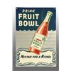 Image 1 : Embossed Tin Fruit Bowl Vertical Sign.