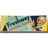 Image 1 : Embossed Tin Freshway Orange Drink Sign.