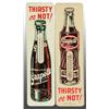 Image 1 : Lot of 2: Embossed Tin Grapette Thermometers.